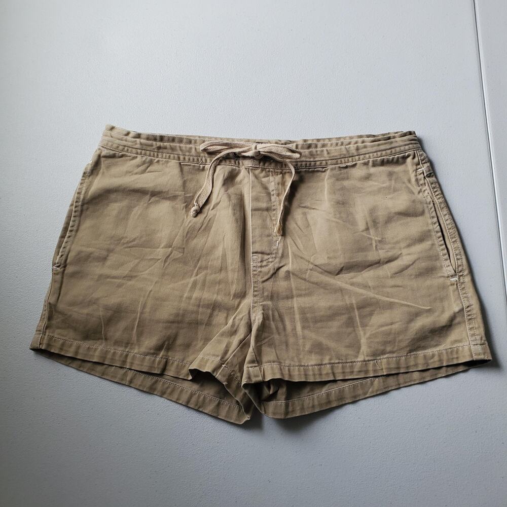 90s Vintage Abercrombie & Fitch Shorts Womens Small Beige Chino Drawstring